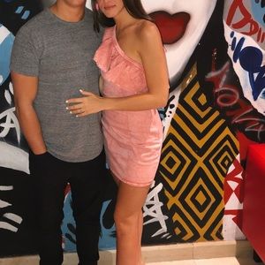 Superdown Pink, denim mini dress